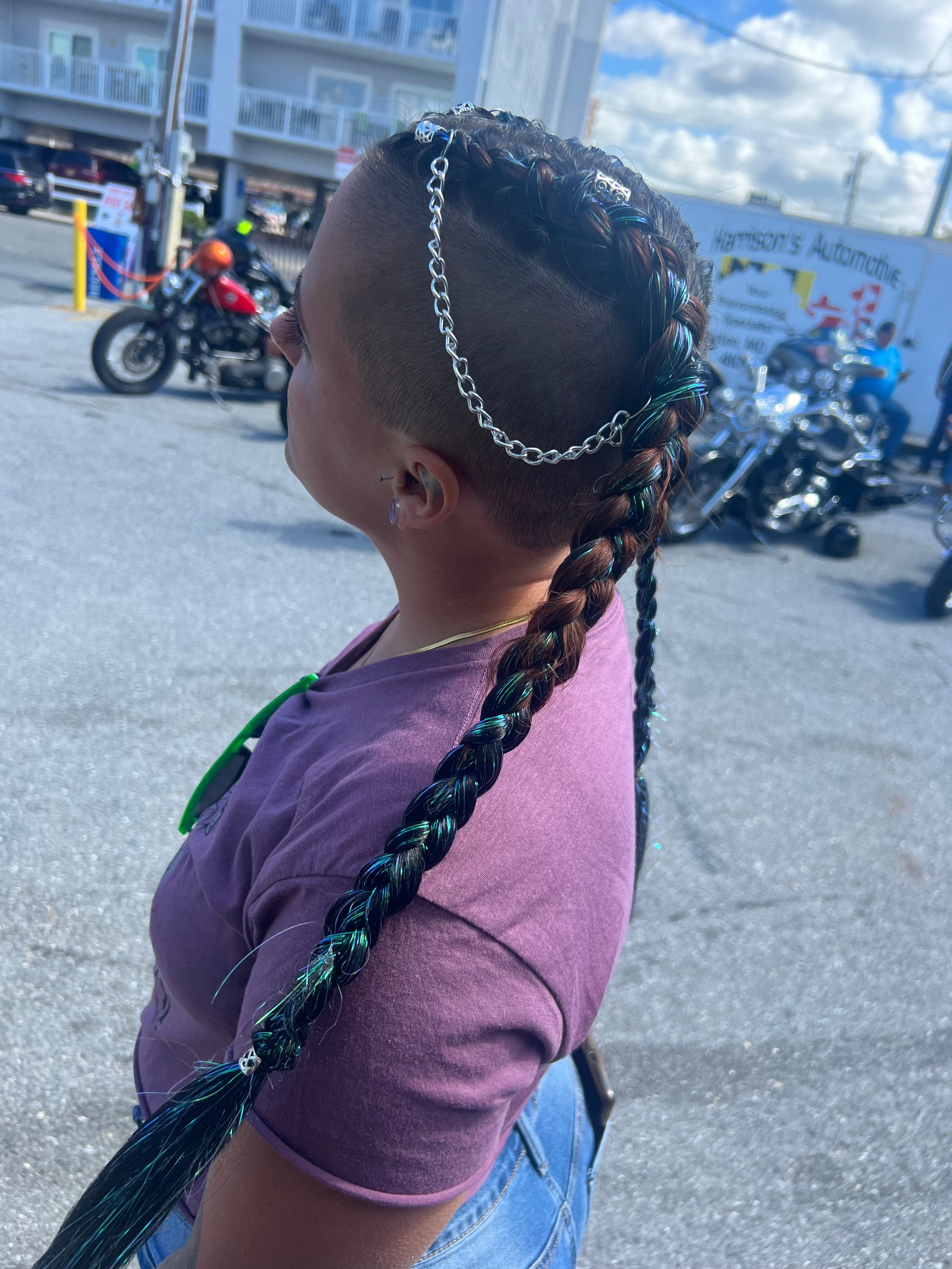 Supervillain - Black with Iridescent Tinsel Braiding Hair