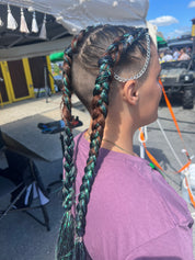 Supervillain - Black with Iridescent Tinsel Braiding Hair