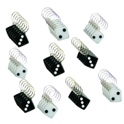 Black & White Dice Charms - 50 pack