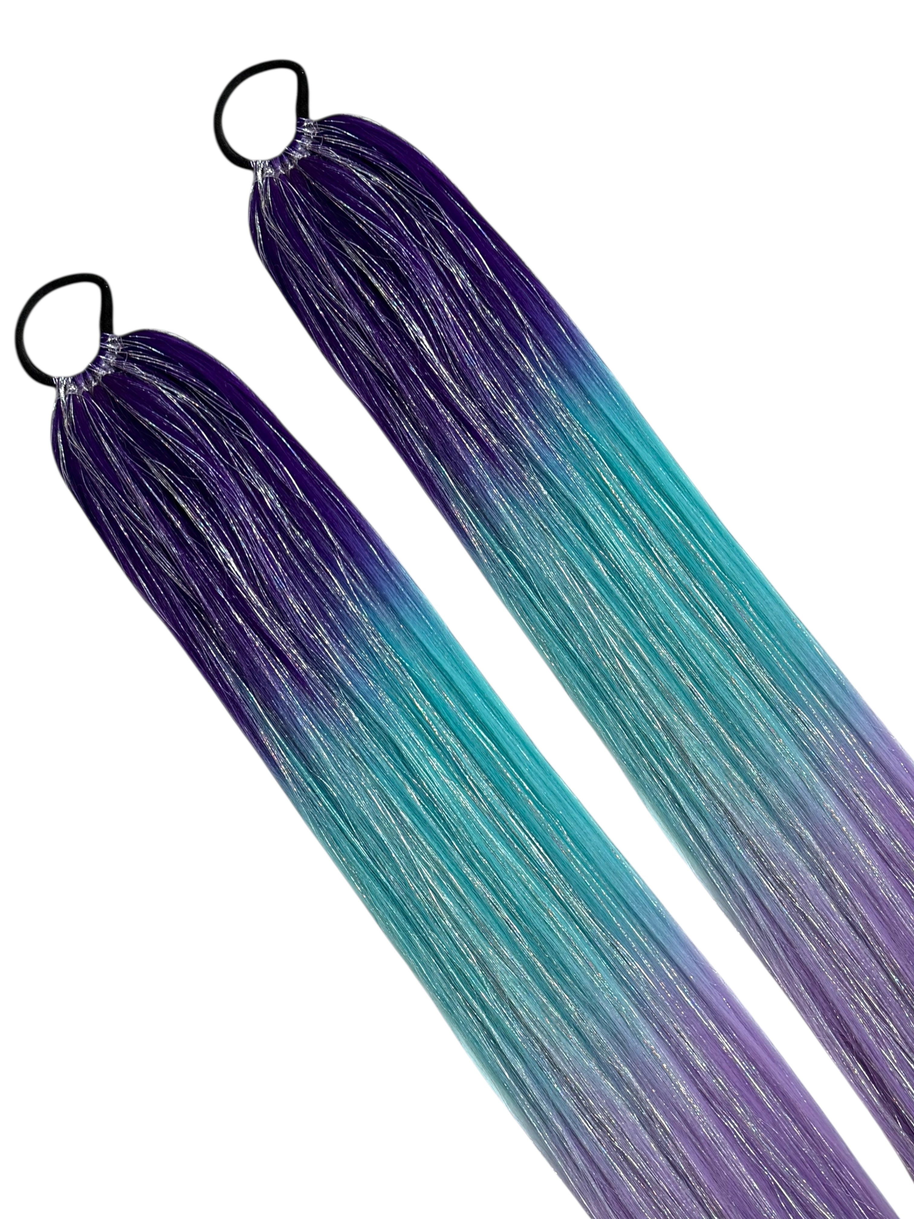 Flavor Burst - Long Ombre Tinsel Ponytail Extension