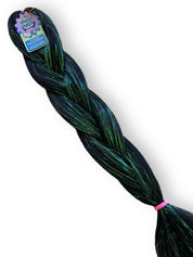 Supervillain - Black with Iridescent Tinsel Braiding Hair