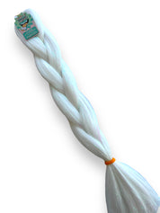 Frostbite - White with Iridescent Tinsel Braiding Hair