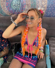 Atomic Clementine - Orange Tinsel Braiding Hair