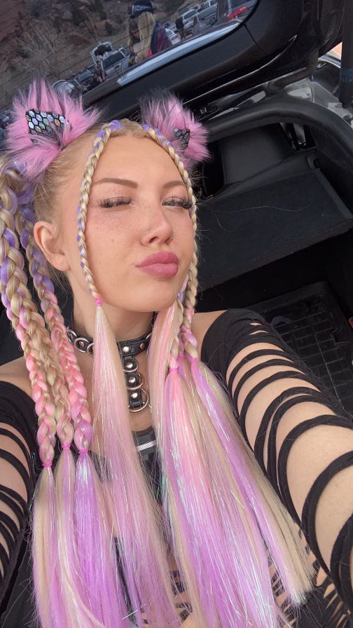 Crypt  - Long Ombre Tinsel Ponytail Extension