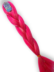 Moth to a Flame - UV Neon Pink Tinsel Braiding Hair