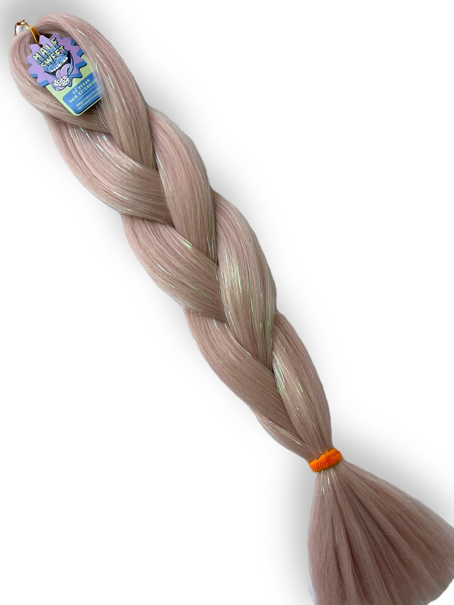 Millennial Rose Gold Tinsel Braiding Hair Half Sweet Studios