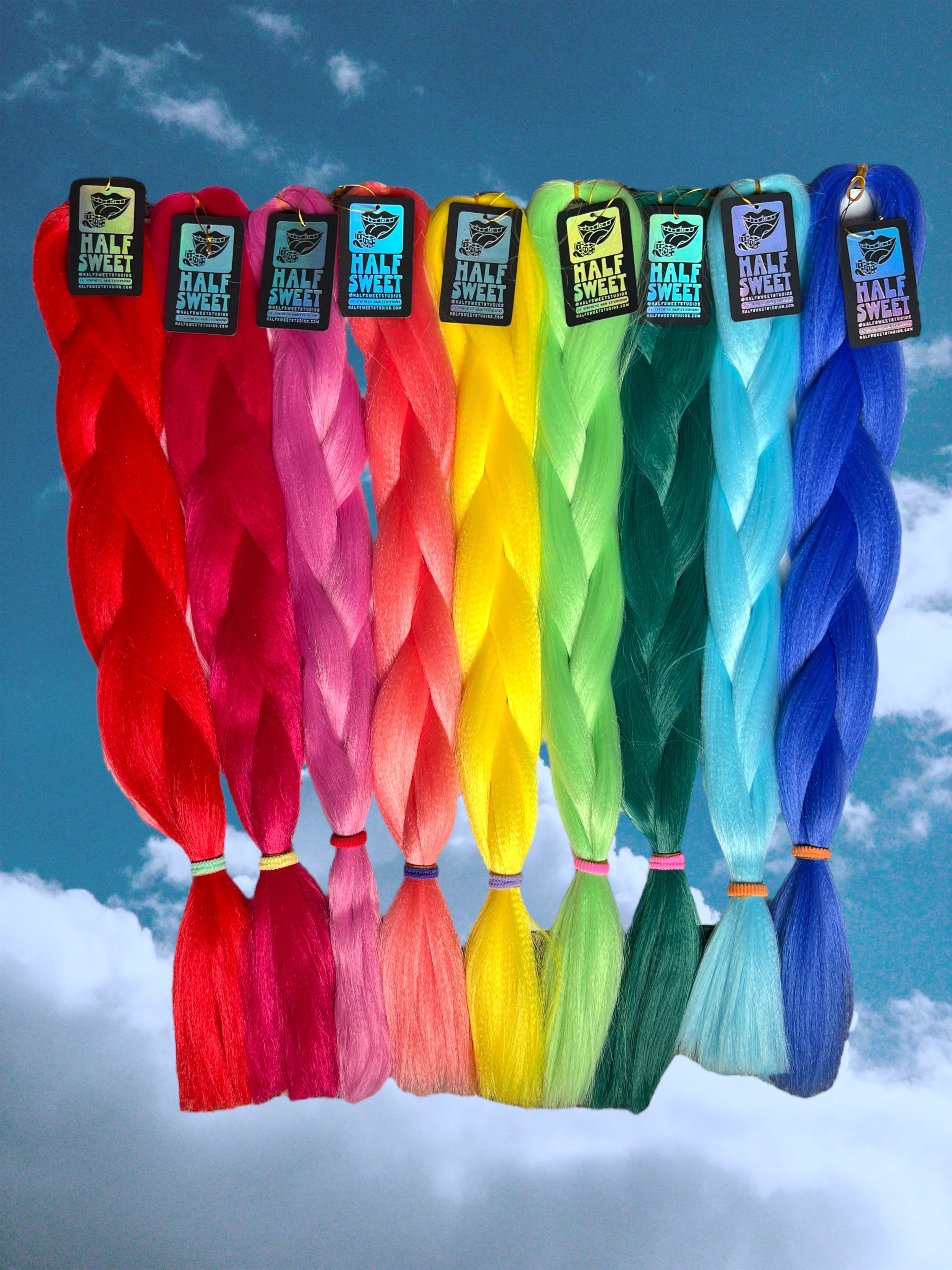 Rainbow Braiding Hair Bundle - Non Tinsel