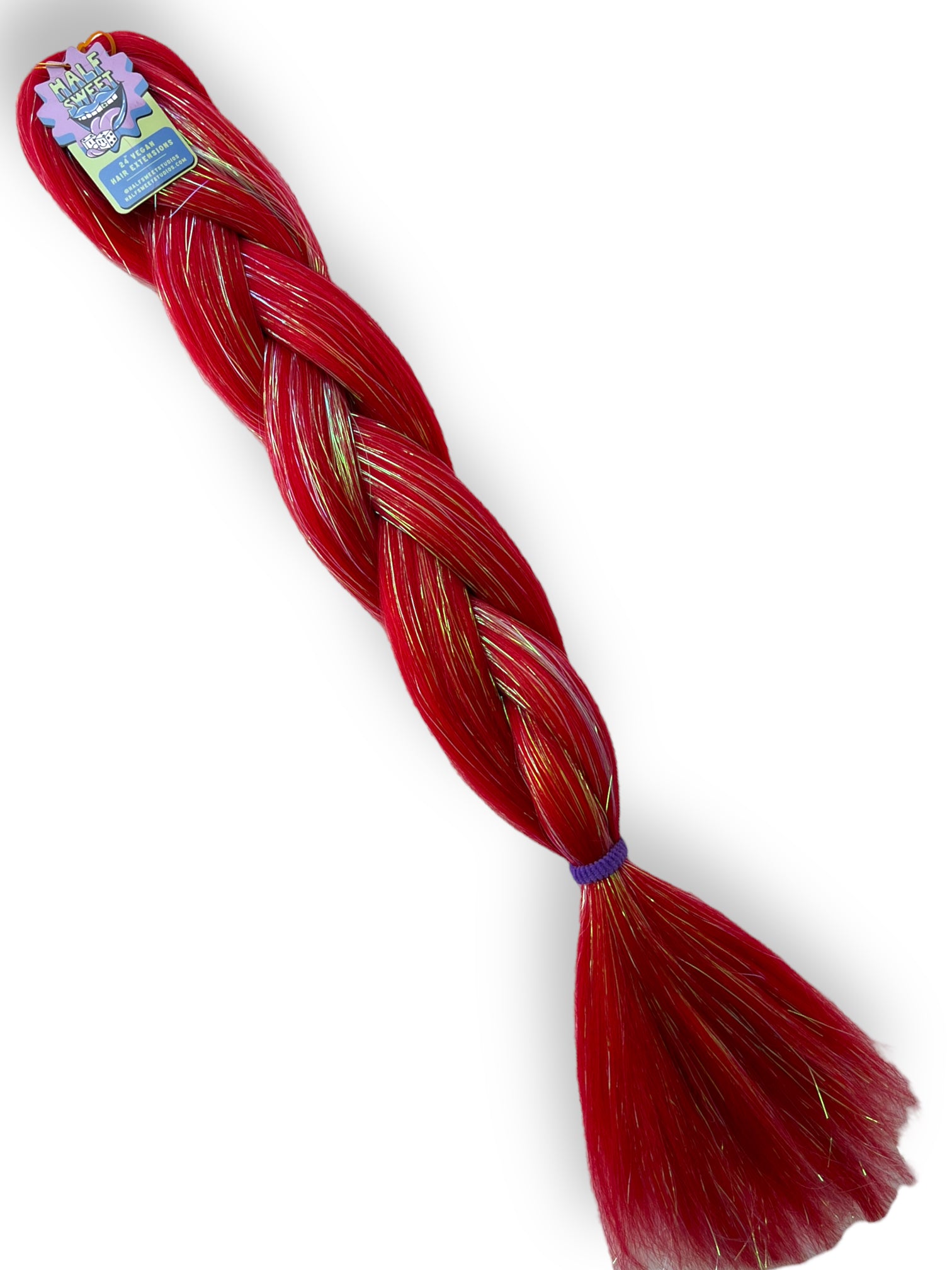 On The Rocks - Red Tinsel Braiding Hair