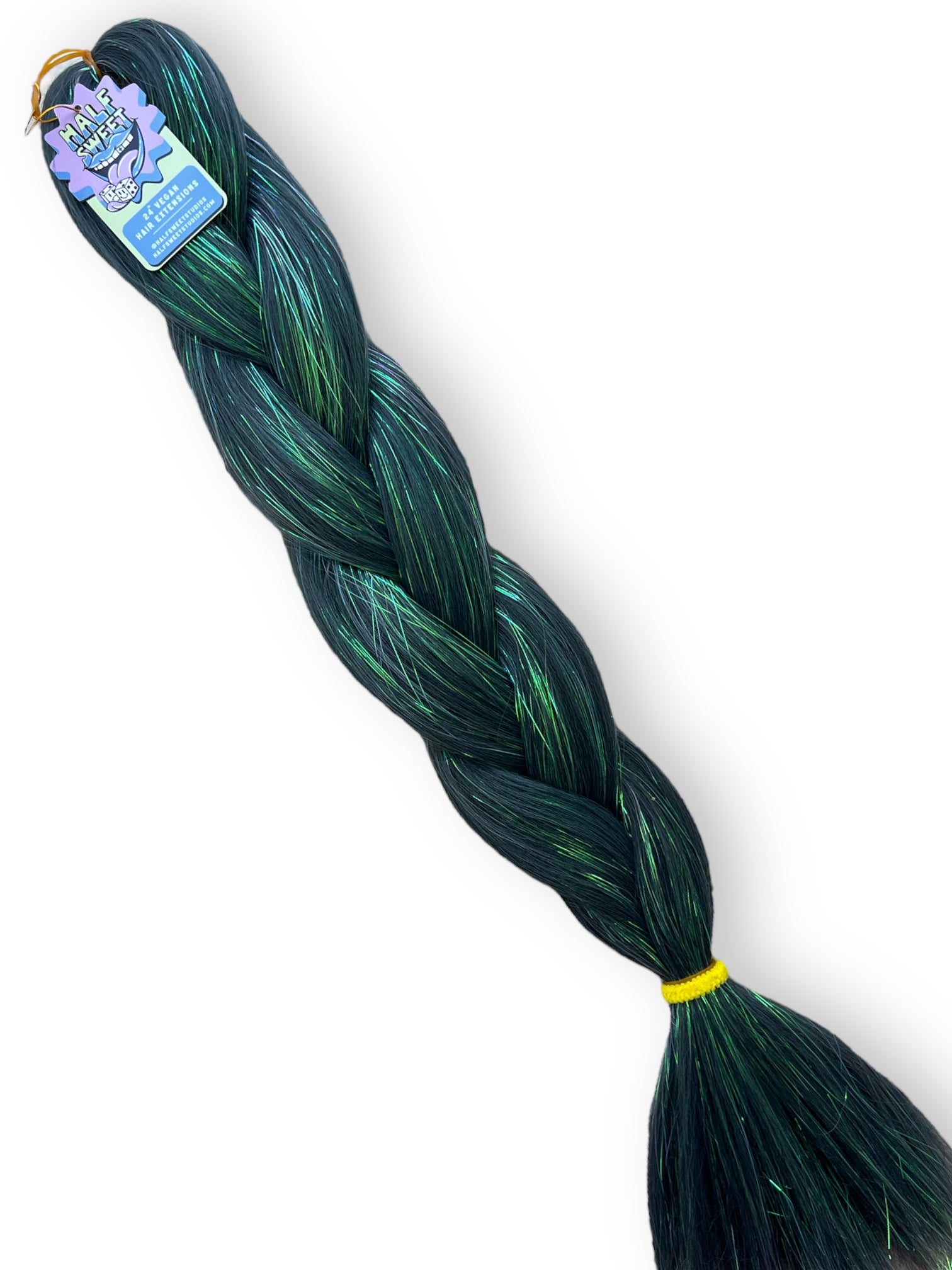 Silvermist - Charcoal Gray Tinsel Braiding Hair