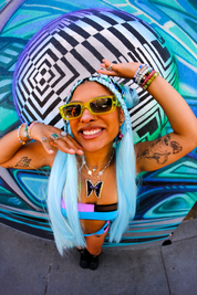 Gen Z - Icy Blue Tinsel Braiding Hair
