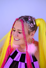 Lone Star - Yellow Tinsel Braiding Hair