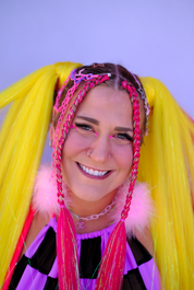 Lone Star - Yellow Tinsel Braiding Hair