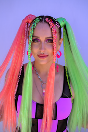 Trashcore - Icy Green Tinsel Braiding Hair