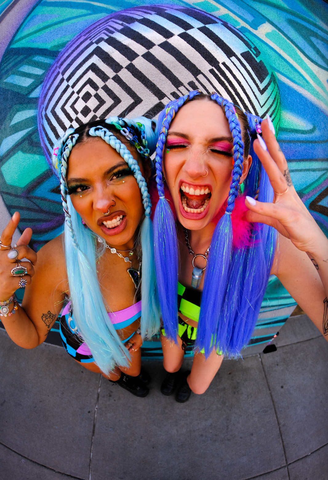 Tapped Out - Indigo Tinsel Braiding Hair