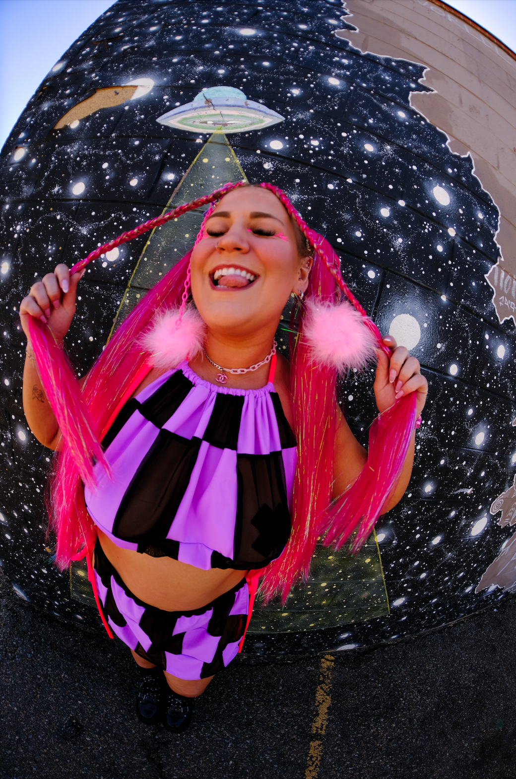 Mob Wife - Fruity Pink Tinsel Braiding Hair