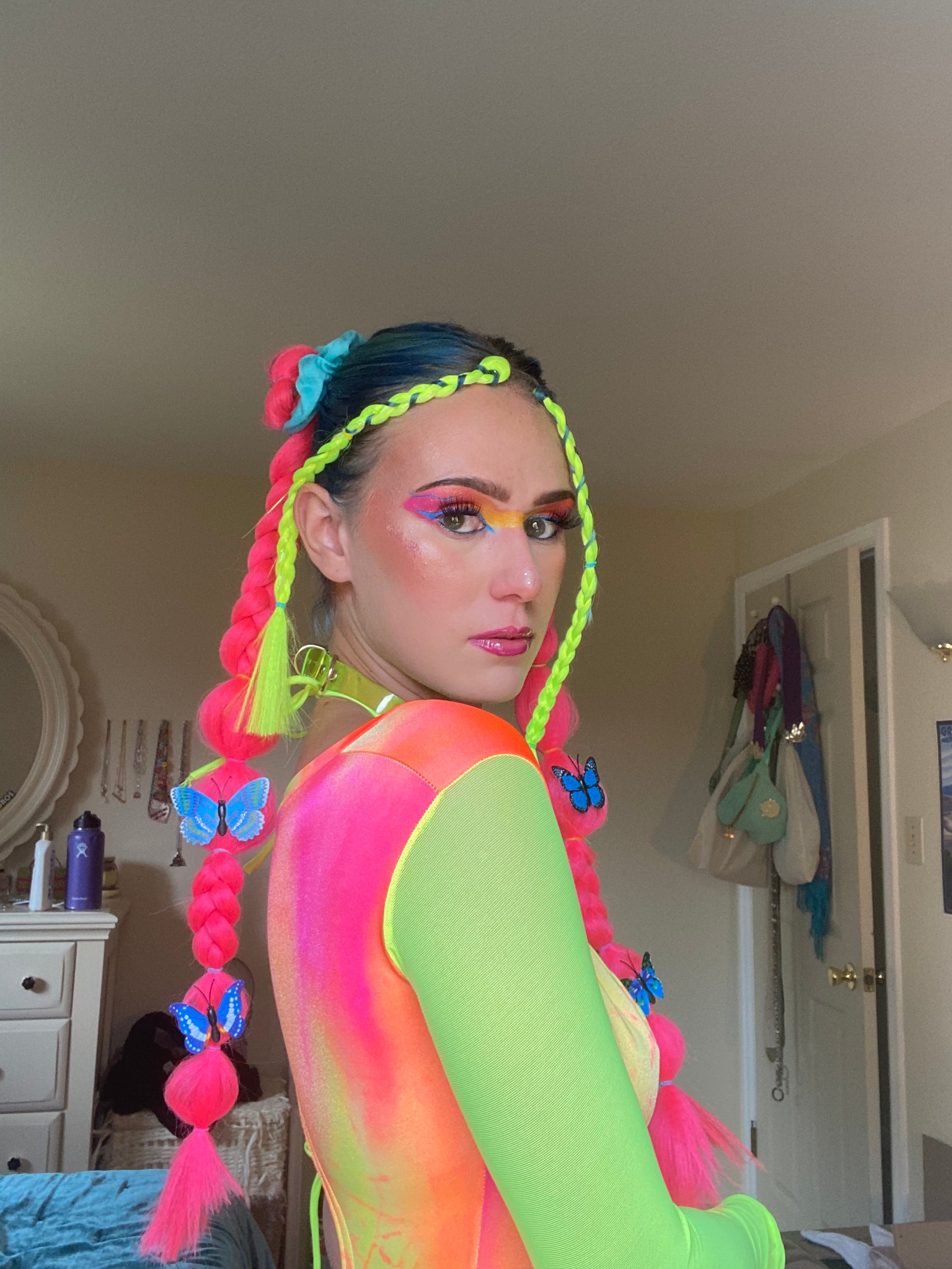 Influence - UV Neon Yellow Braiding Hair