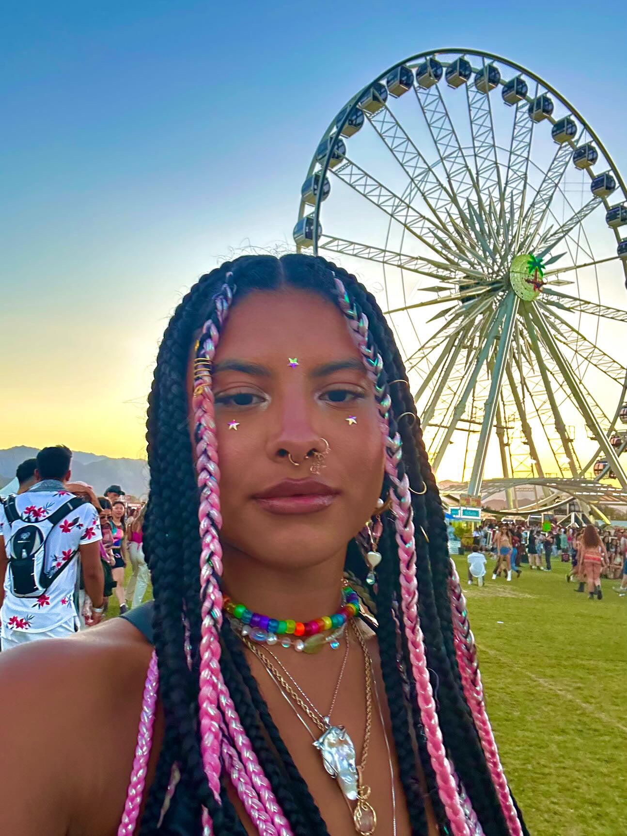 Stay In Your Lane - Pastel Pink Tinsel Braiding Hair