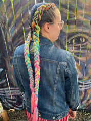 Luna - Rainbow Tinsel Braiding Hair