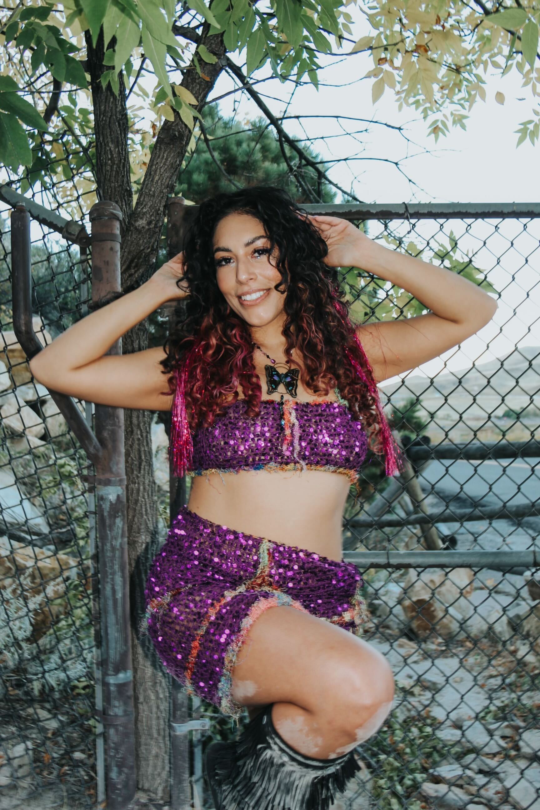 Magenta - Hair Tinsel Clip-Ins