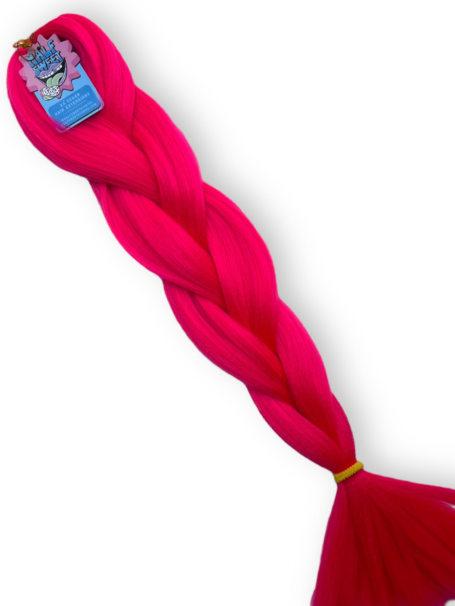 Neon Pink Tinsel Braiding Hair extension