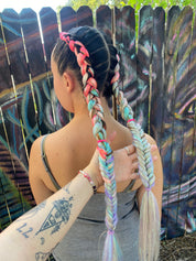 High Tech - Silver Tinsel Braiding Hair