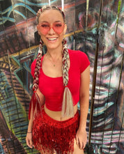 High Tech - Silver Tinsel Braiding Hair