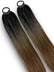 Raven - Long Natural Ombre Tinsel Ponytail Extension