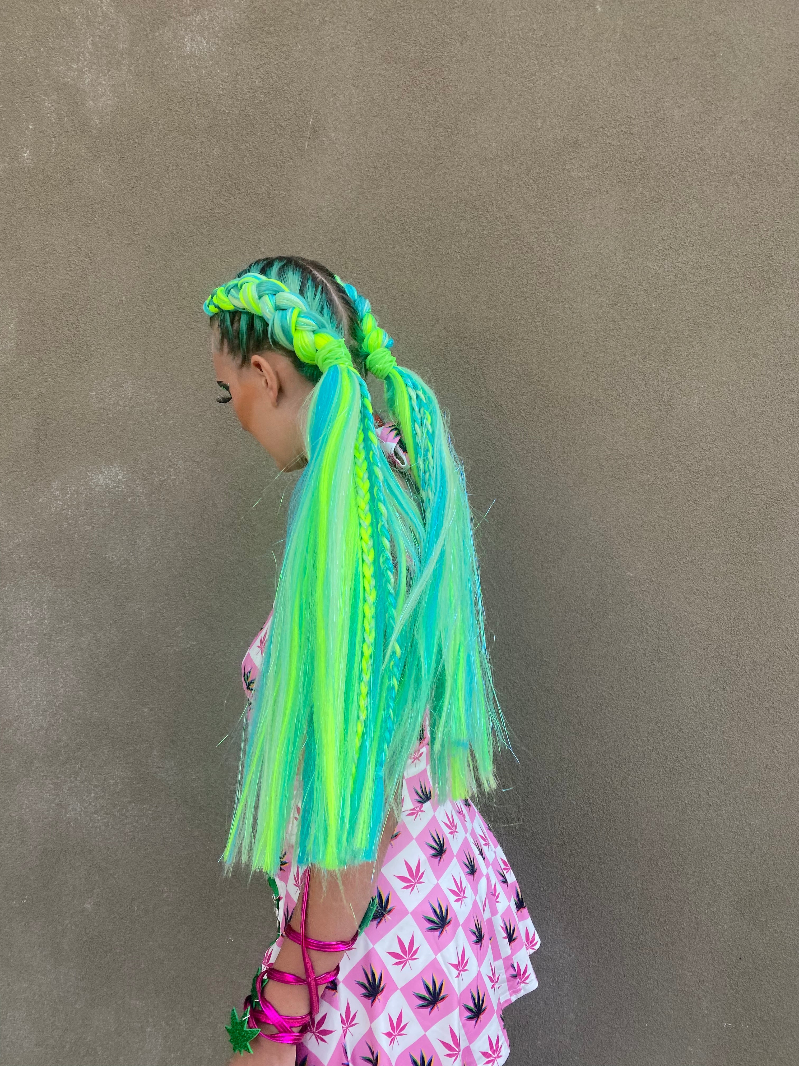 Influence - UV Neon Yellow Braiding Hair