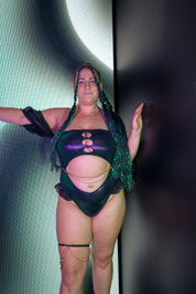 Supervillain - Black with Iridescent Tinsel Braiding Hair