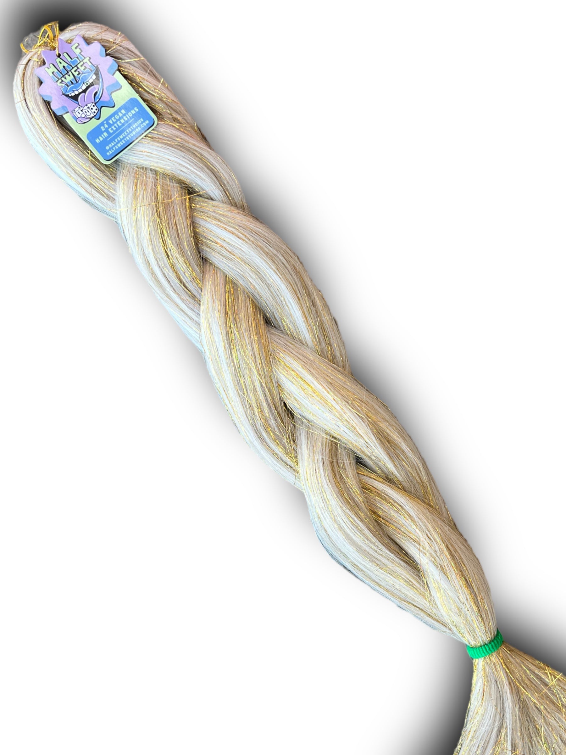 Sonny - White with Gold Tinsel Braiding Hair