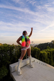 Fast & Left - Ombré Tinsel Curly Hair