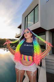 Fast & Left - Ombré Tinsel Curly Hair