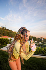 Raven - Ombré Tinsel Curly Hair