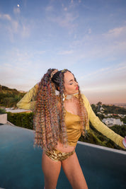 Raven - Ombré Tinsel Curly Hair