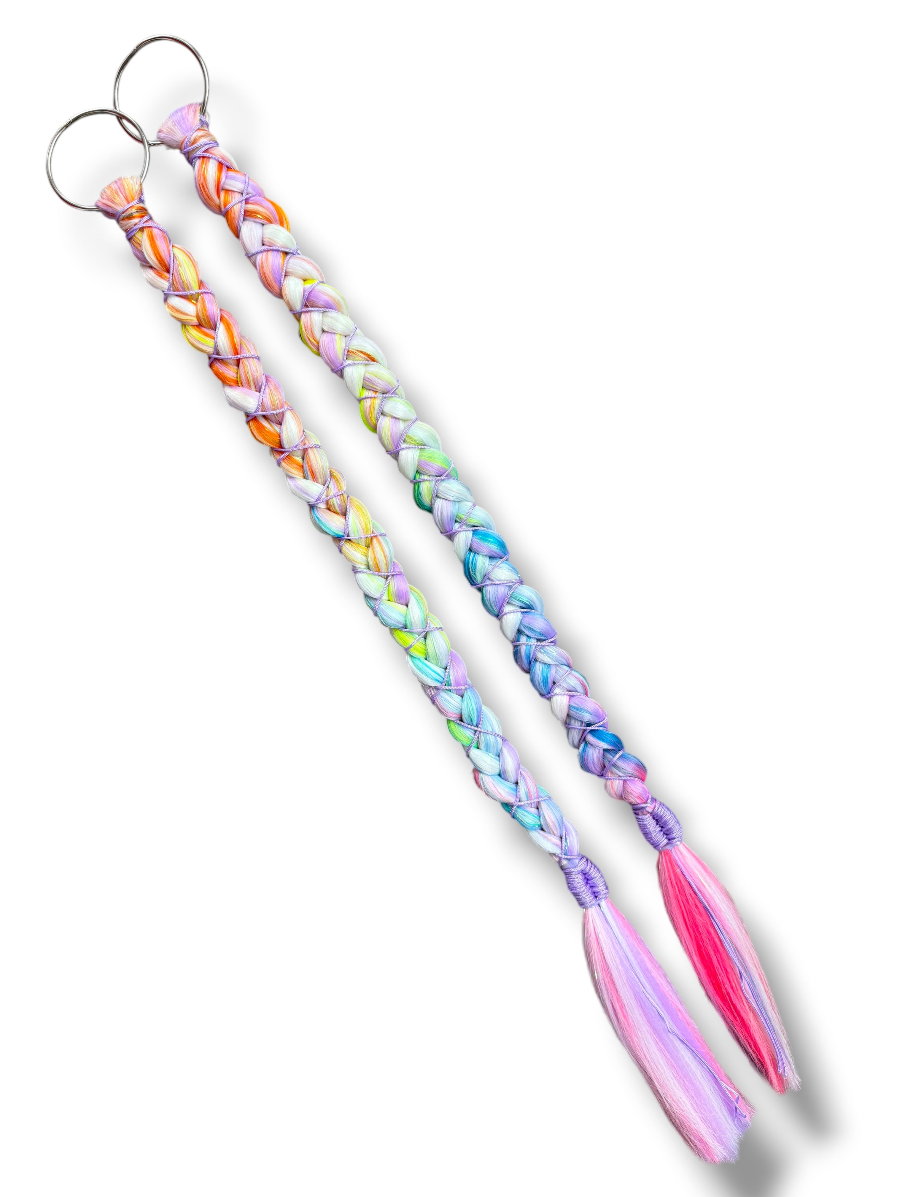 Clip On O-Ring Festival Braid Extension Set (Glow)