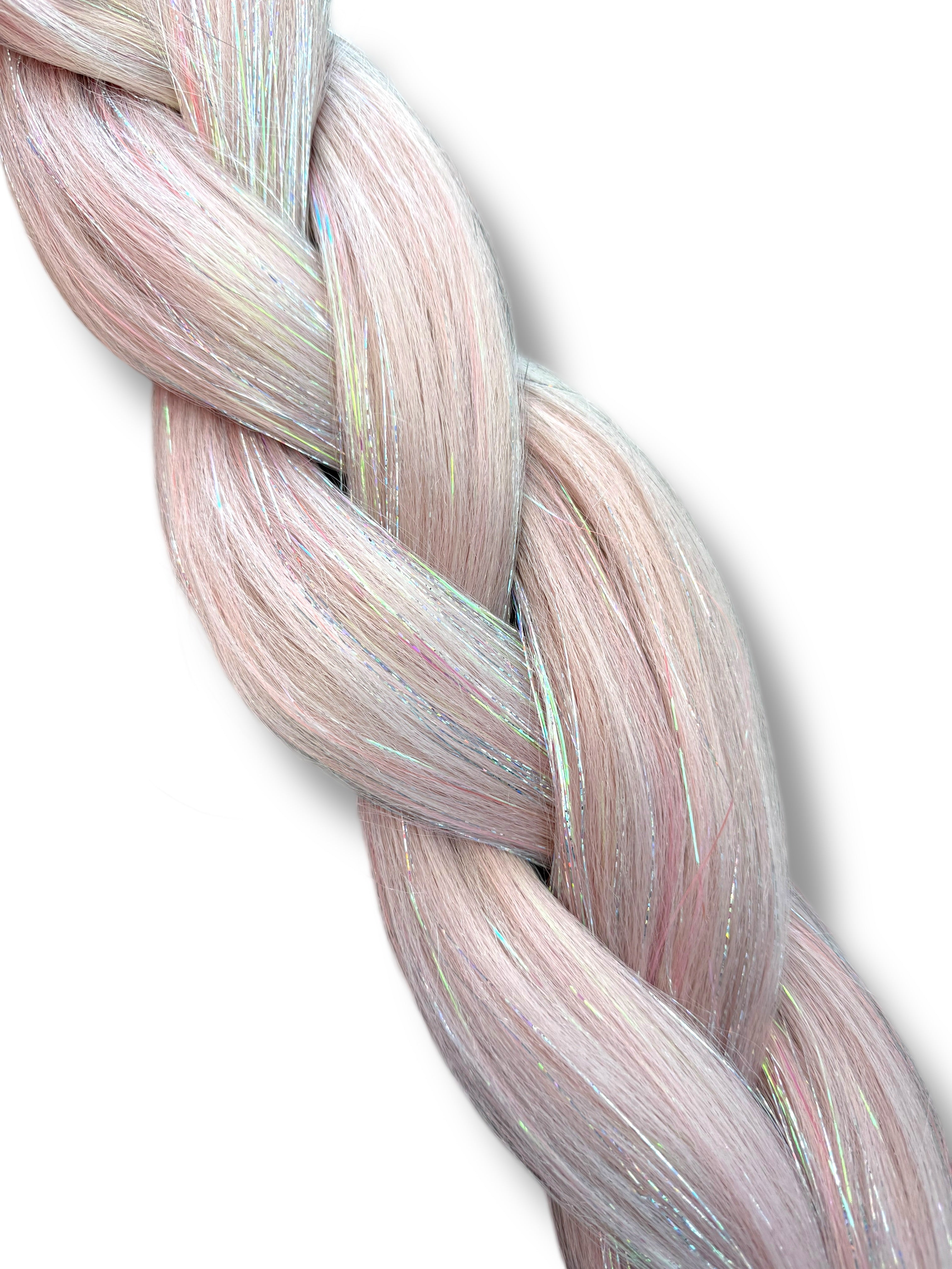 Blossom - Icy Peach Tinsel Braiding Hair