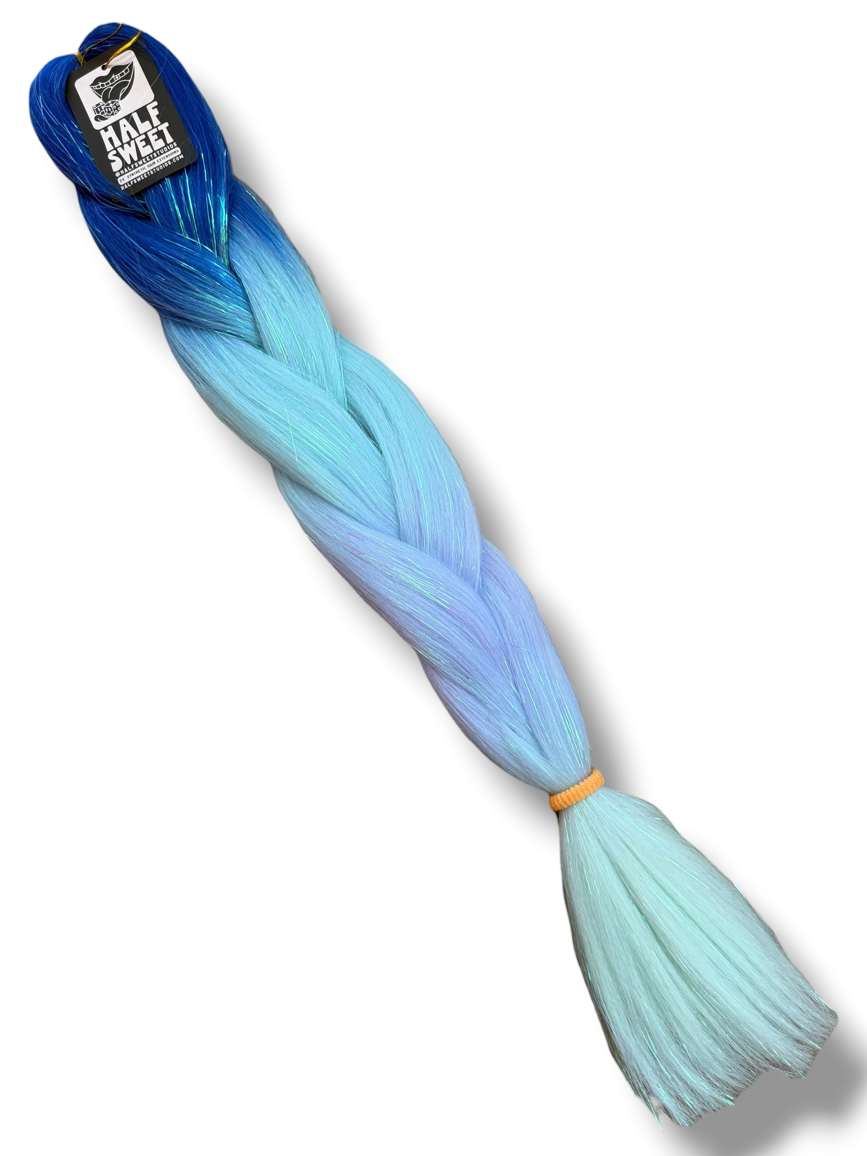 Blue Juice - Ombré Tinsel Braiding Hair