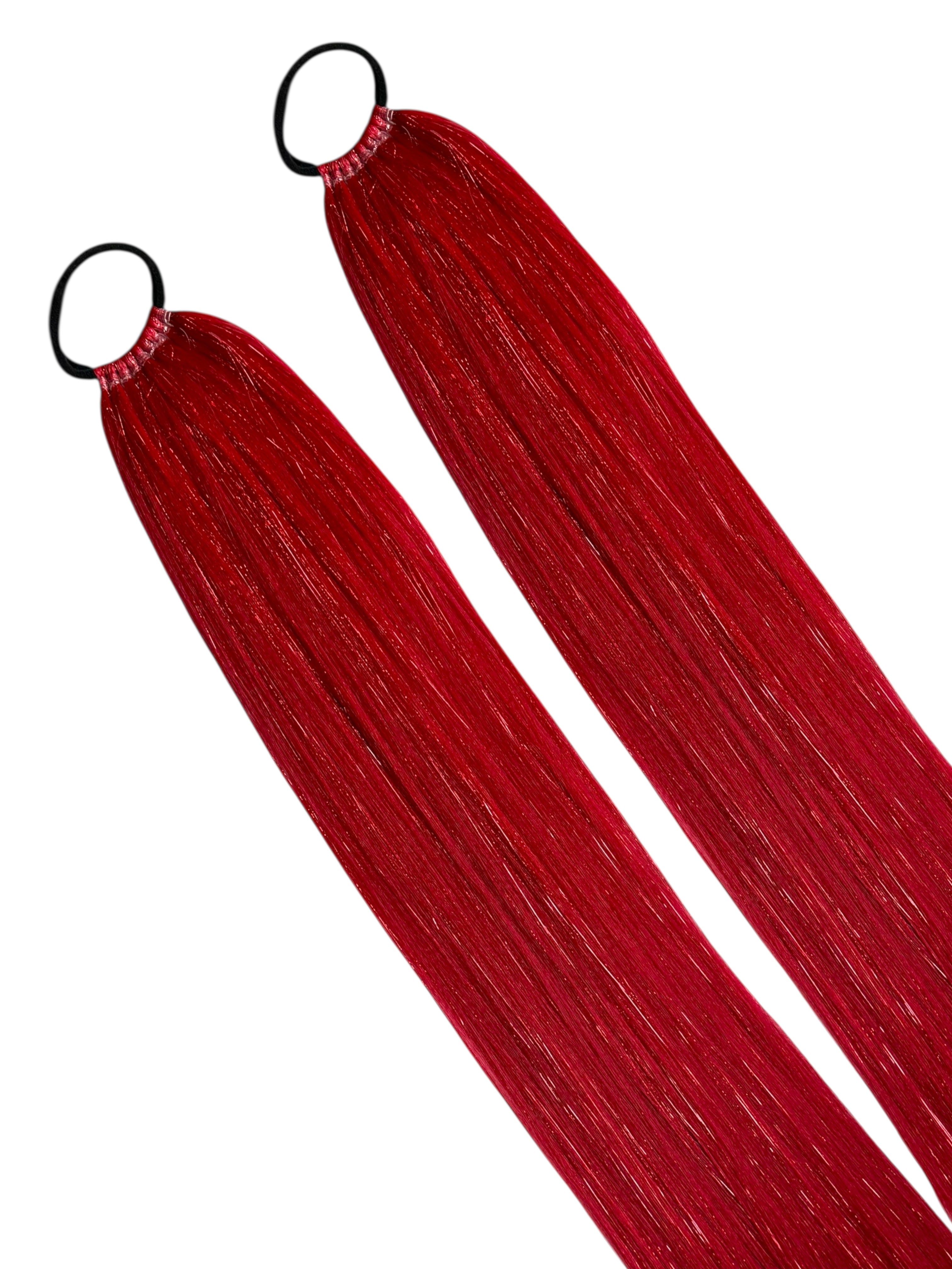 Cherry On Top - Long Tinsel Ponytail Extension