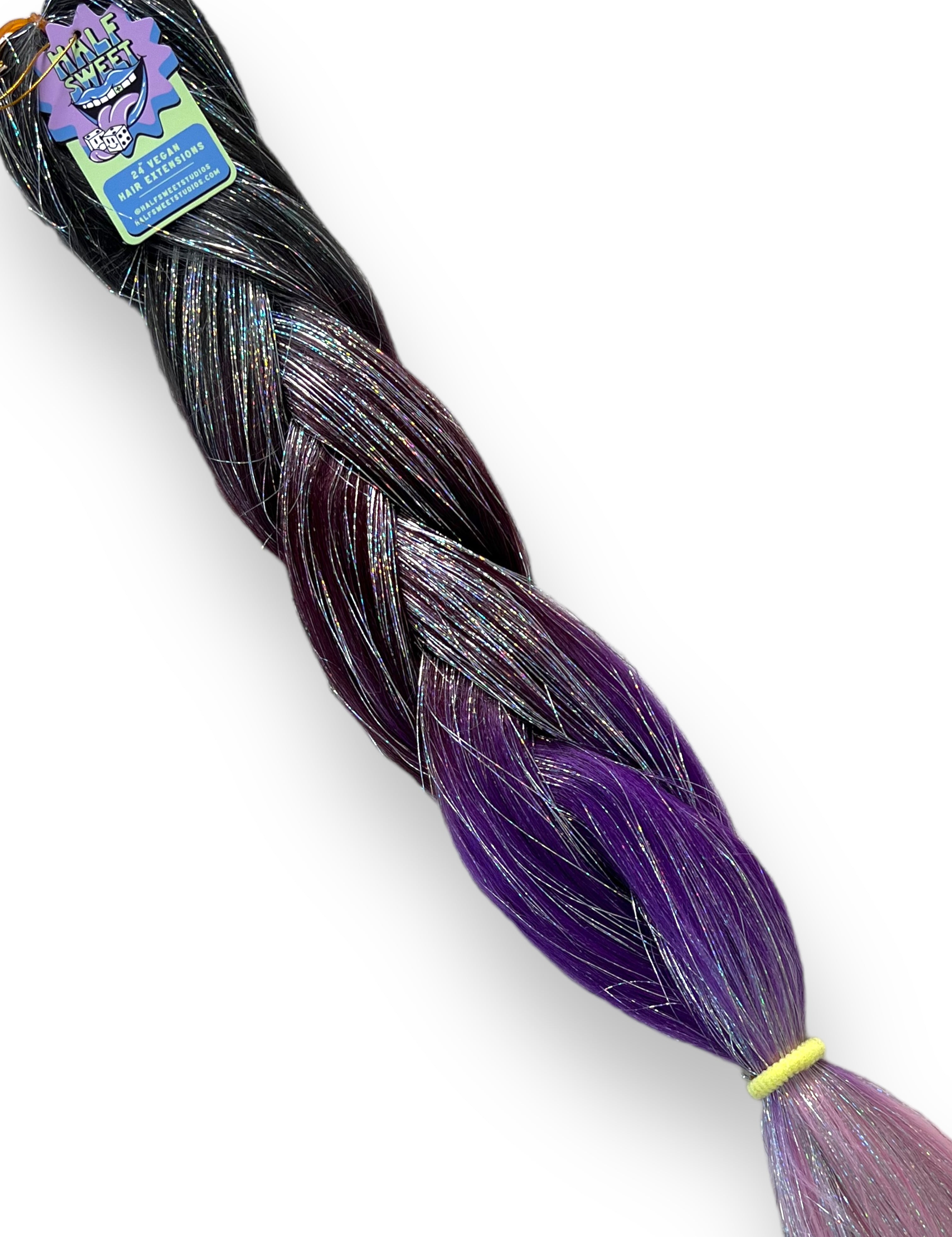 Evie - Purple Ombre Tinsel Braiding Hair