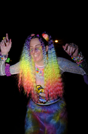 Fast & Left - Ombré Tinsel Curly Hair