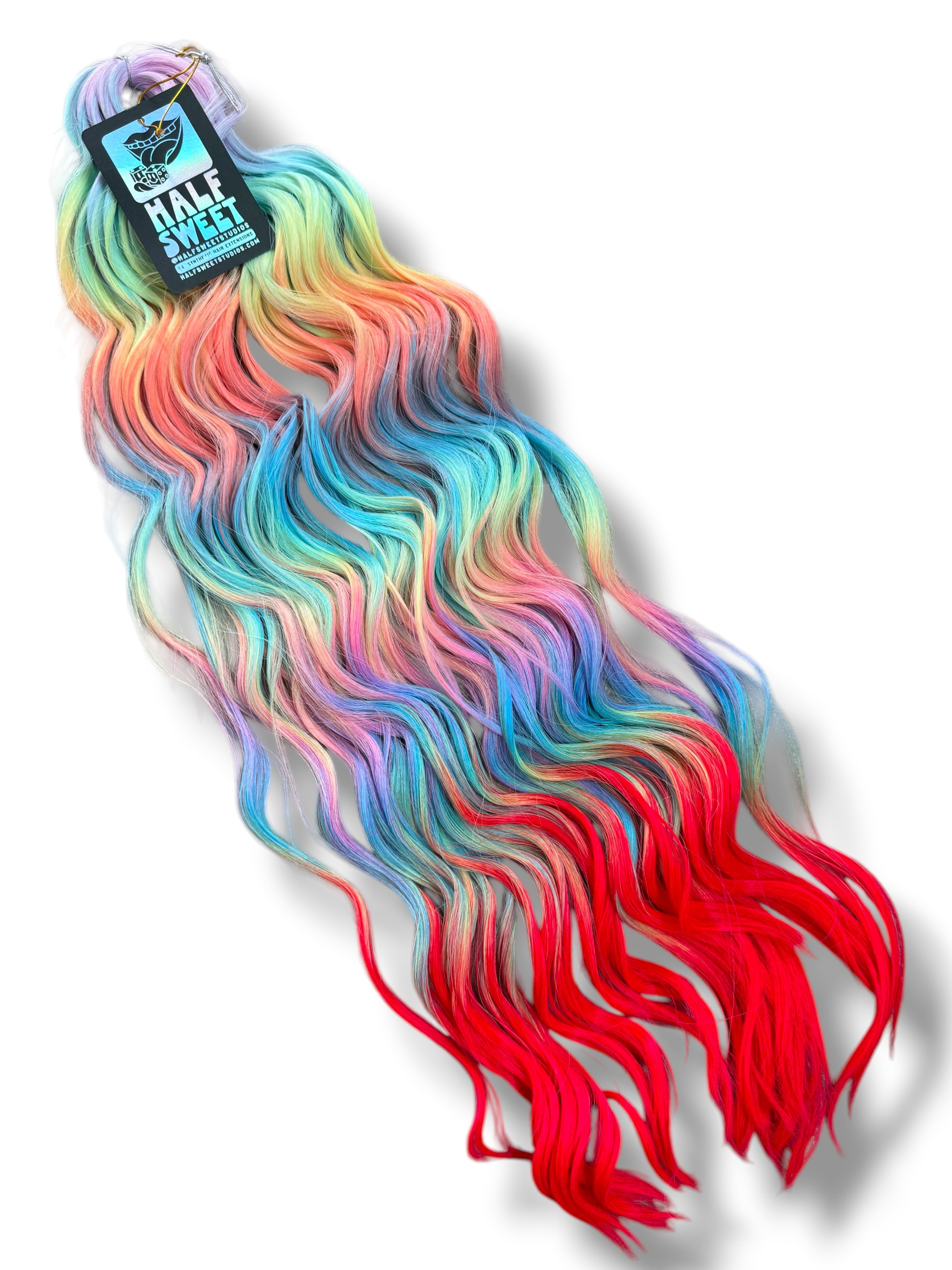Suncatcher - Rainbow Ombré Wavy Hair Extensions