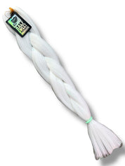 Frostbite - White with Iridescent Tinsel Braiding Hair