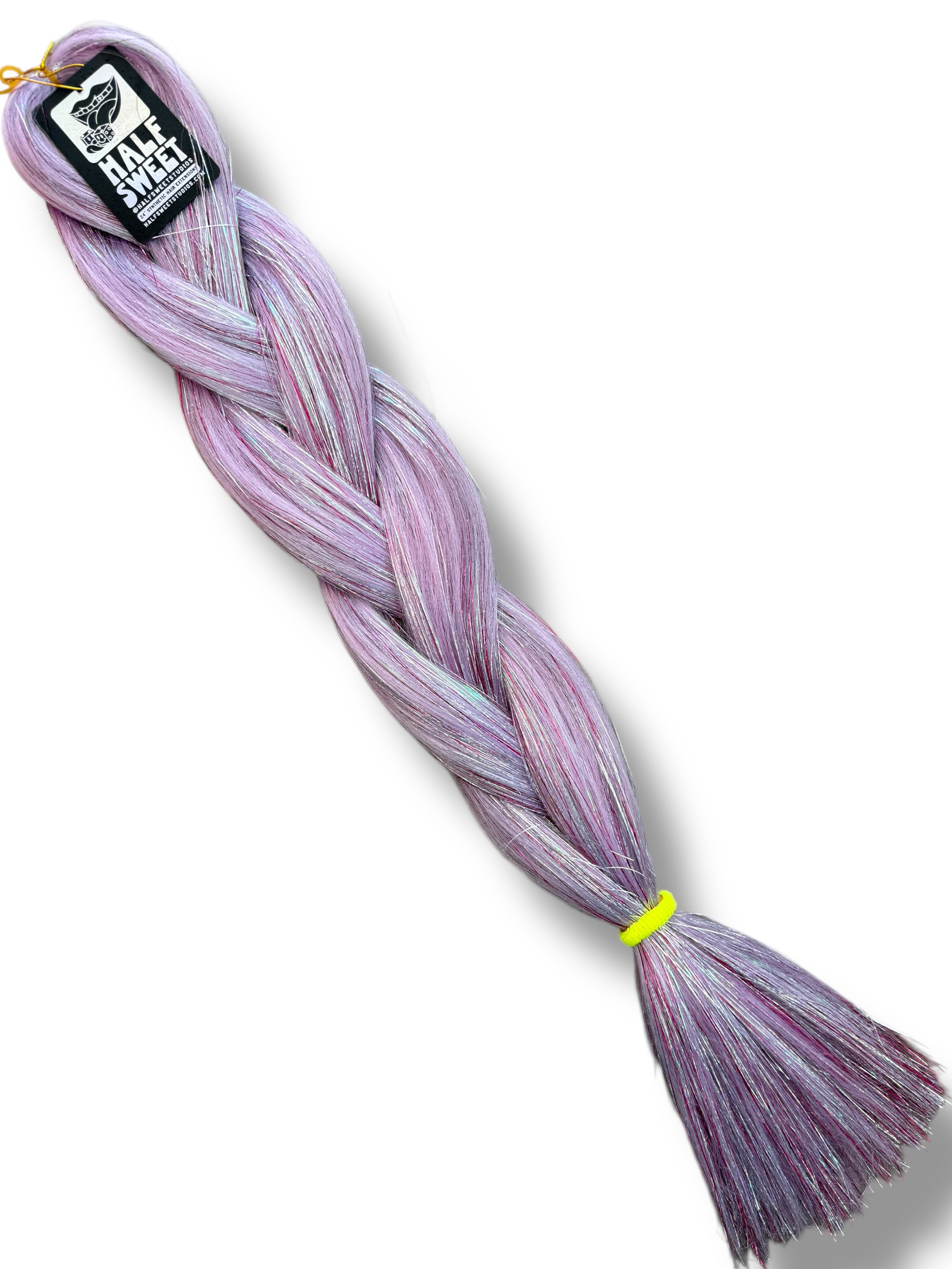 Gatekeeper - Fuchsia & Silver Tinsel Braiding Hair