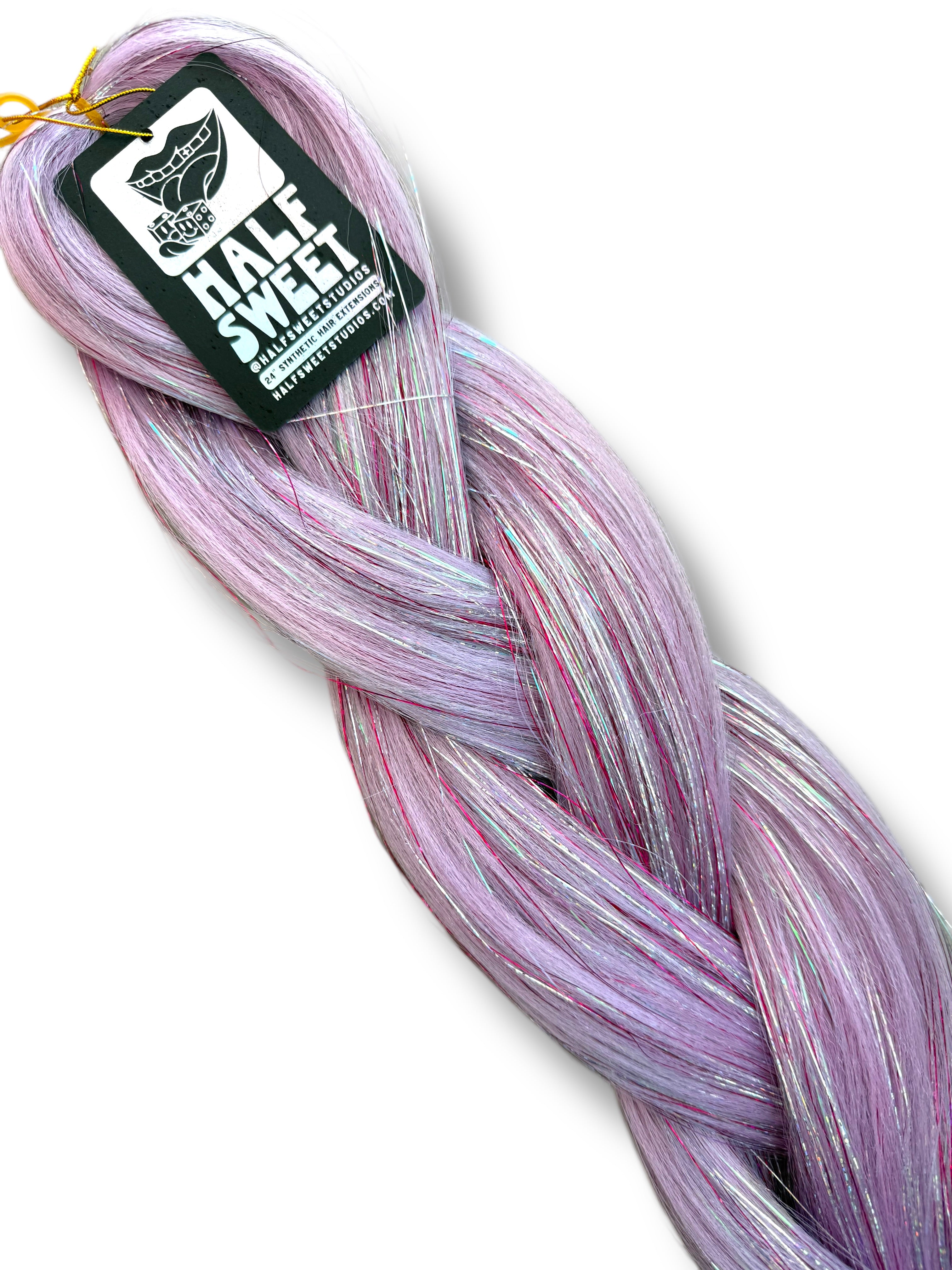Gatekeeper - Fuchsia & Silver Tinsel Braiding Hair