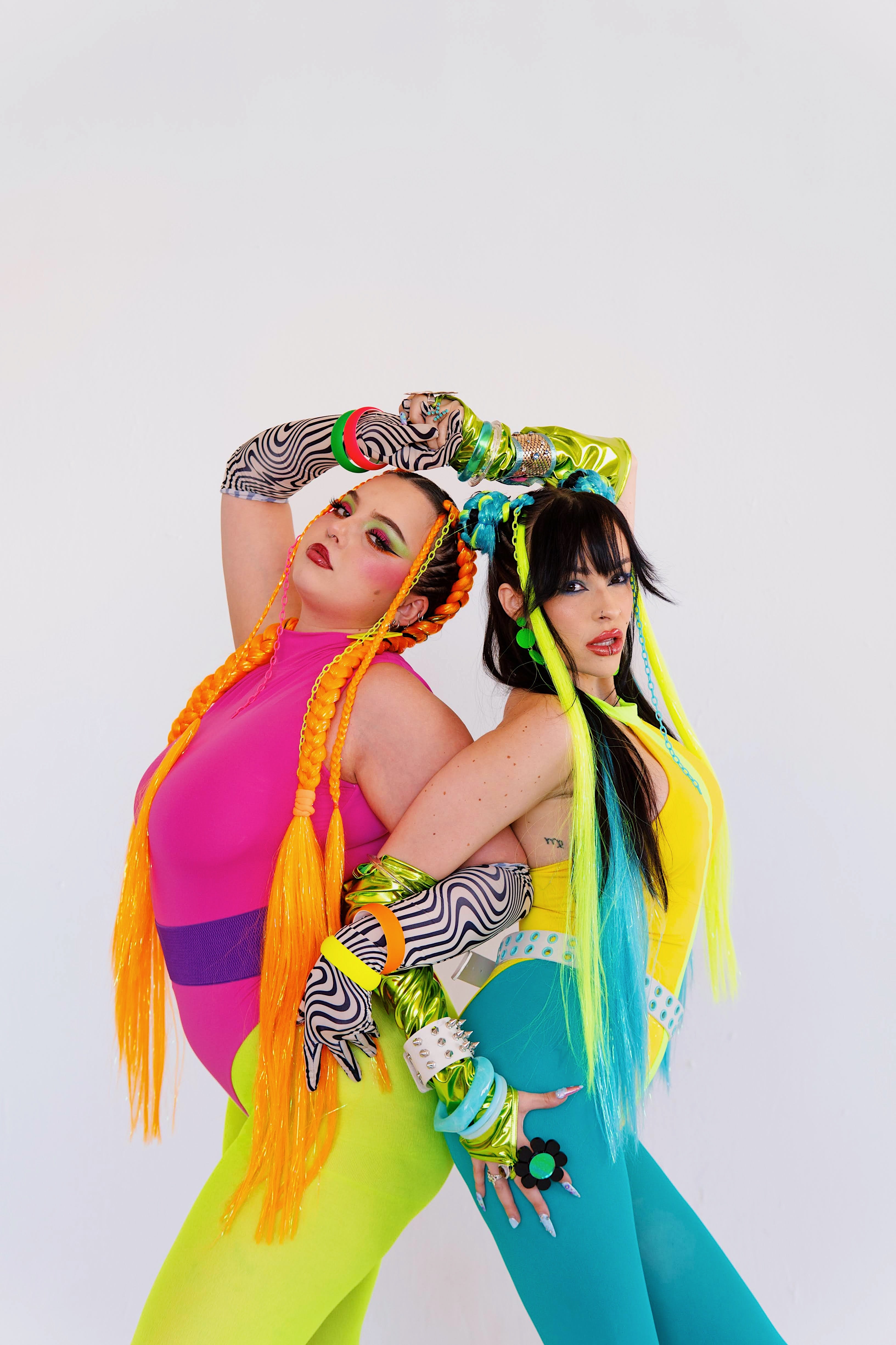 Atomic Clementine - Orange Tinsel Braiding Hair