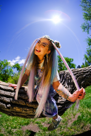 Drink Ur Water - Blue Tinsel Braiding Hair