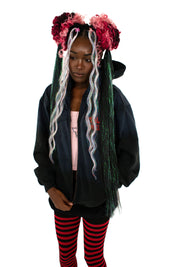 "Sweet As Can Be" Potassium Black Zip-Up (Distressed)