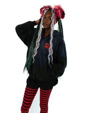 "Sweet As Can Be" Potassium Black Zip-Up (Distressed)