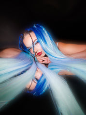 Blue Juice - Ombré Tinsel Braiding Hair