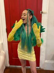 Frog Rock - Deep Green Tinsel Braiding Hair